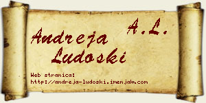 Andreja Ludoški vizit kartica